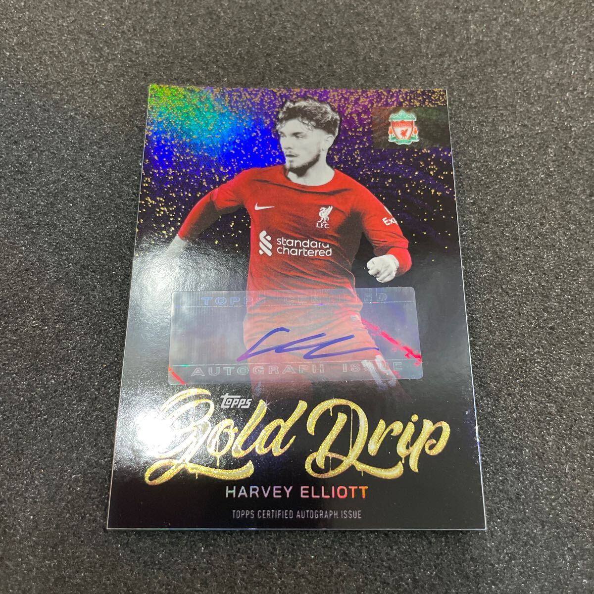 topps soccer Liverpool team set HARVEY ELLIOTT 06/15 サッカーカード 直筆サインの画像2