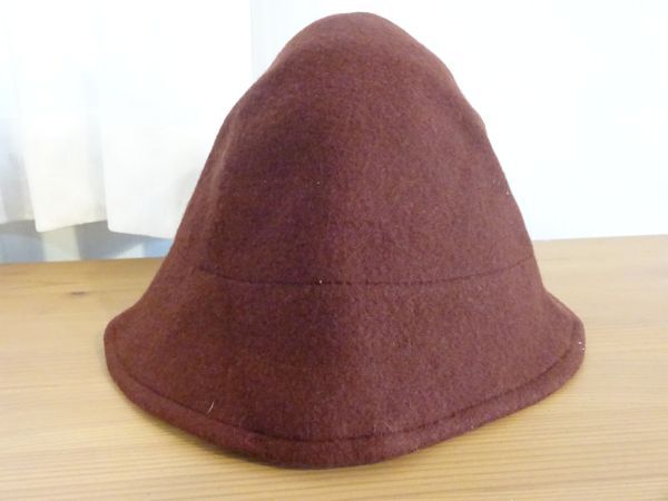 ∃ MILSA SECOND ∃ レディース・婦人用　クロッチェ　ブラウン色　サイズ５７cm〜５９cm　キャップ　帽子　日本製　ウール_画像6