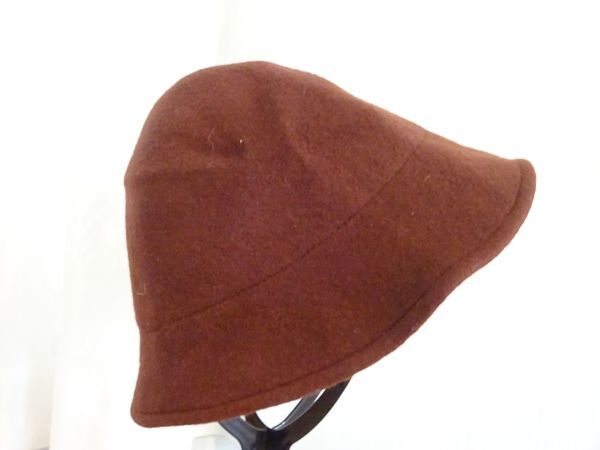 ∃ MILSA SECOND ∃ レディース・婦人用　クロッチェ　ブラウン色　サイズ５７cm〜５９cm　キャップ　帽子　日本製　ウール_画像4