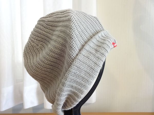 （TIGHT BOOTH）メンズ　灰色帽子　編み込みニット帽　サイズ５７cm〜５９cm　キャップ　帽子　スタイルハット_画像3