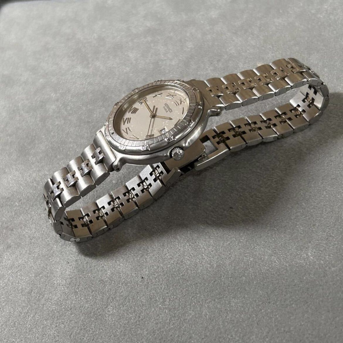 HERMES エルメス キャプテンニモ クォーツ デイト 腕時計 時計 ブランド 中古品の画像4