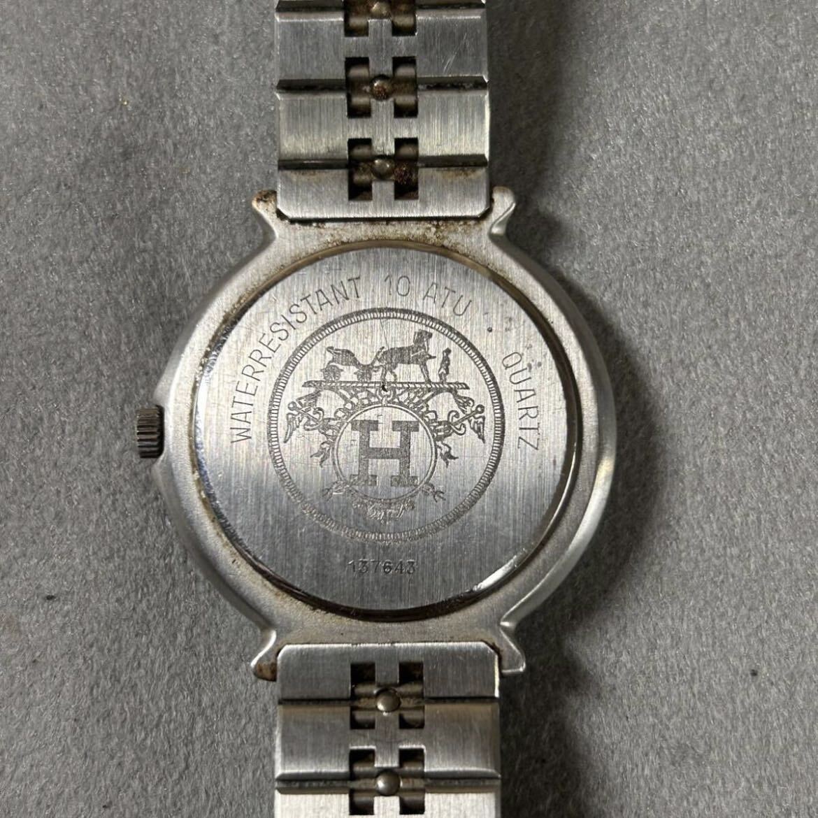 HERMES エルメス キャプテンニモ クォーツ デイト 腕時計 時計 ブランド 中古品の画像8