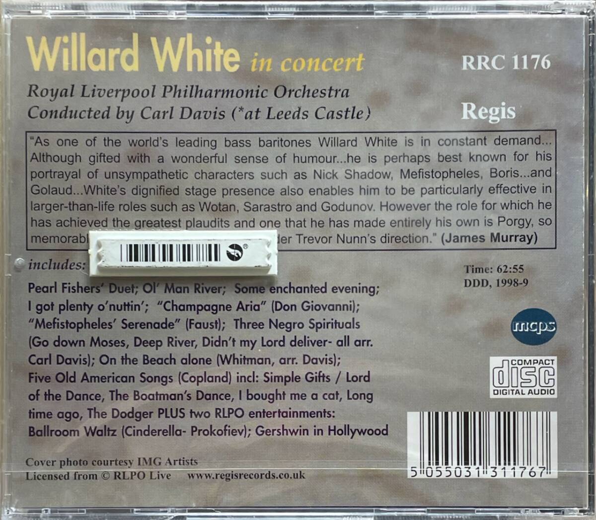 (FN1H)☆声楽未開封/ウィラード・ホワイト/Willard White in Concert☆_画像2