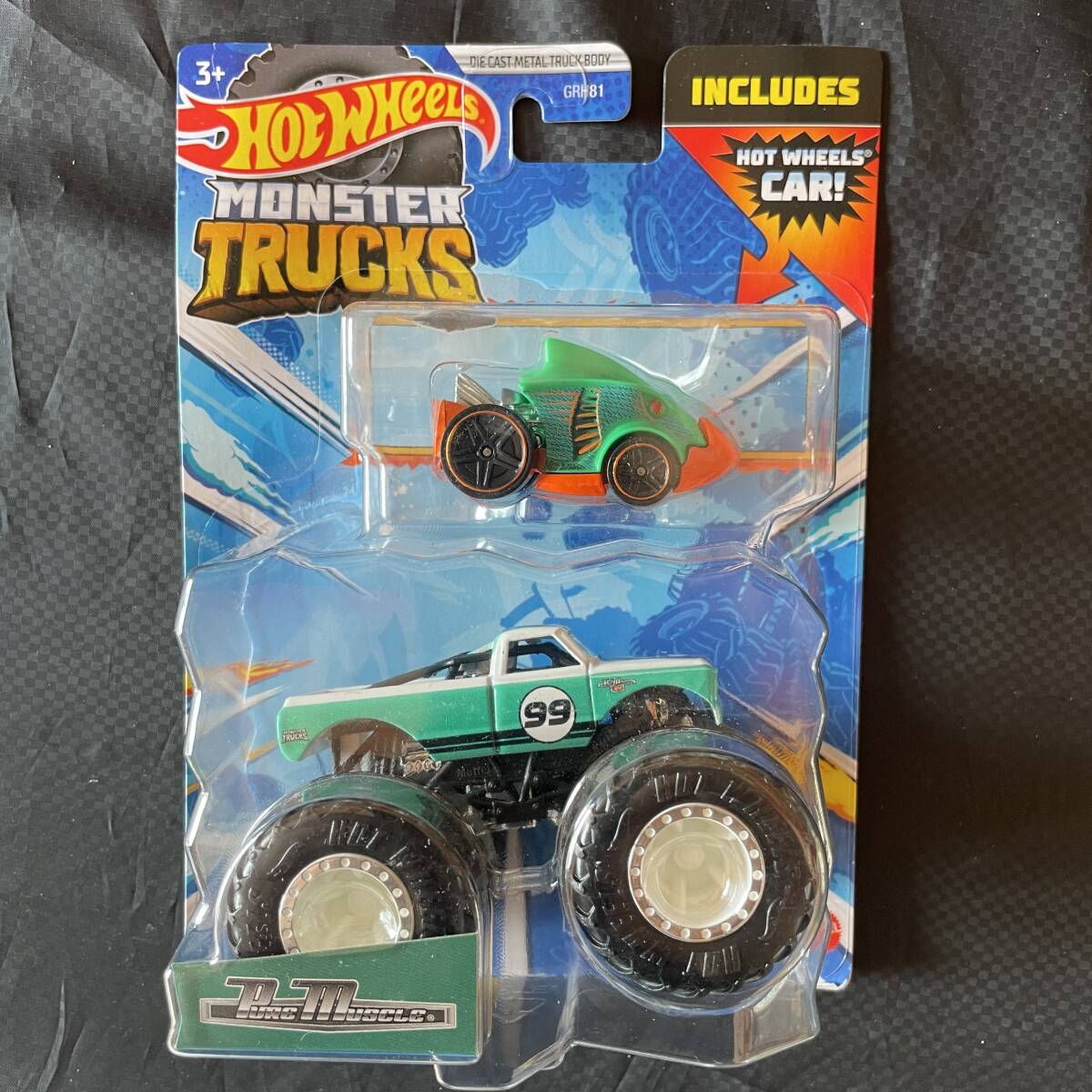 ホットウィール Hot wheels【日本未発売 MONSTER TRUCKS】Pure Muscle ピュアマッスル モンスタートラック_画像2