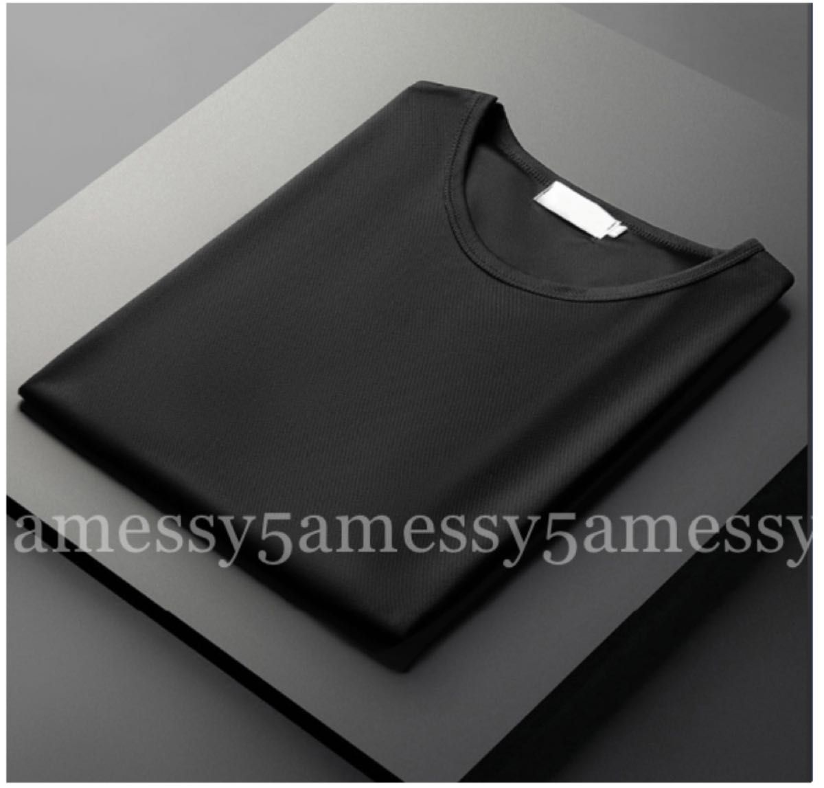 接触冷感　Tシャツ　3XLメンズ　トップス　黒ブラック　カットソー　半袖　父の日