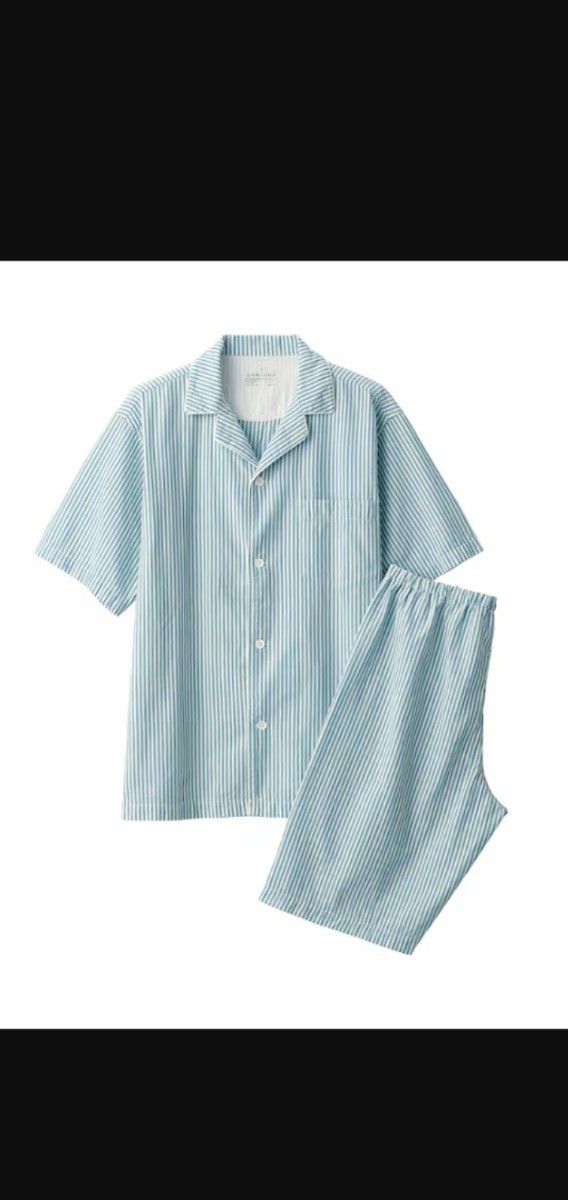無印良品　サッカー織り半袖パジャマ　メンズＭサイズ