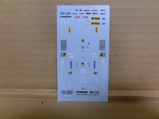 ★1/43タメオ スペアデカール フェラーリ126C3 アルヌー タンベイ TAMEO_画像1