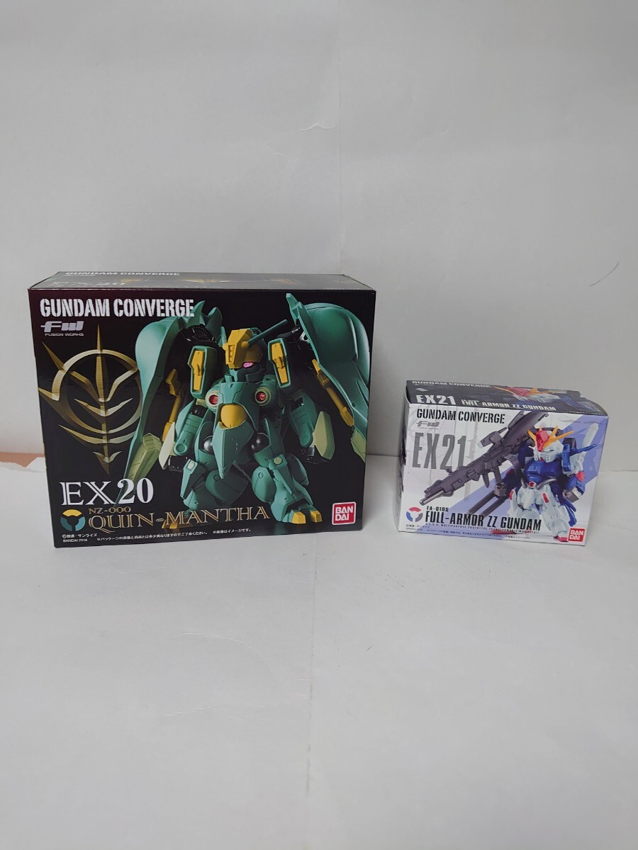 新品 輸送箱未開封 機動戦士ガンダム FW GUNDAM CONVERGE コンバージ EX20 21 フルアーマーZZガンダム クィン マンサ 2個セット 同梱可能の画像1