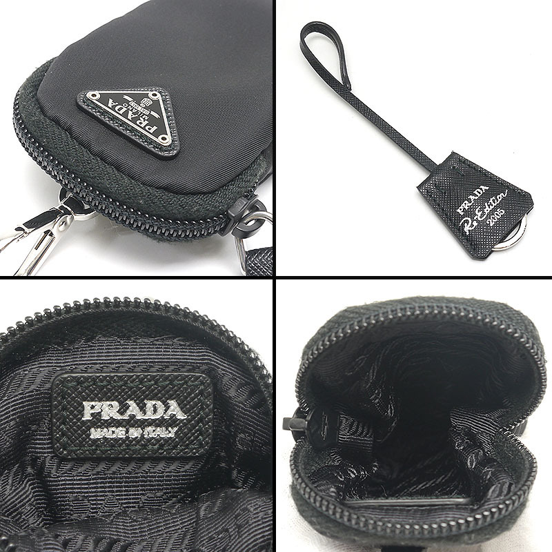 プラダ PRADA Re-Edition 2005 ショルダーバッグ 1BH153 ポシェット ナイロン 黒 ※タグ取れあり_画像6