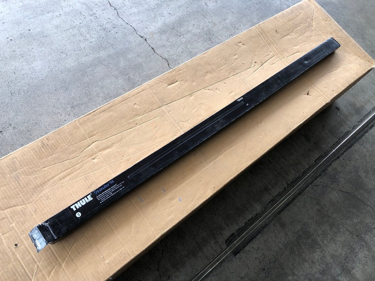 【アウトレット品】THULE SQUAREBARSYSTEM 7122 スーリー スチールスクエアバー TH7122 118cm 2本セット エンドキャップ付き TH761後継品の画像1