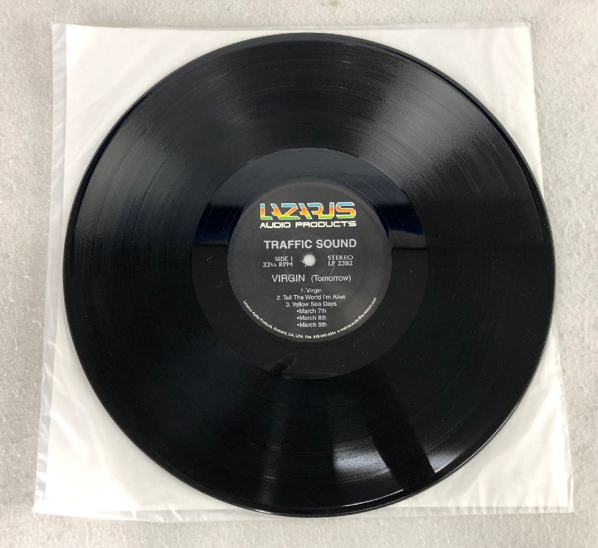 ★中古品★LPレコード LP2382 『VIRGIN』 TRAFFIC SOUND Lazarus Audio Products_画像2