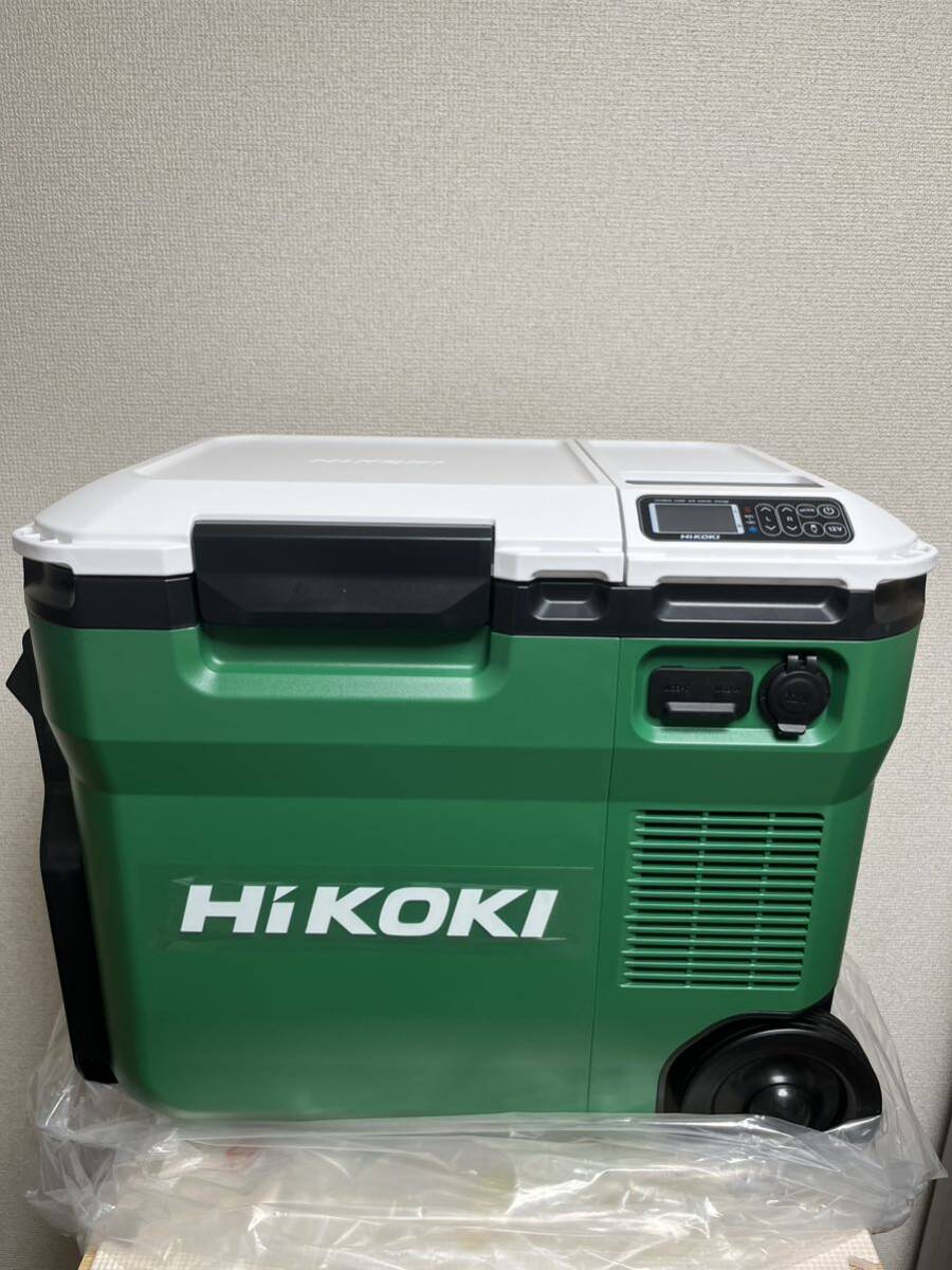 未使用 アウトレット HiKOKI ハイコーキ １８Ｖ−１４．４Ｖ コードレス冷温庫コンパクトタイプ マルチボルトセット品 グリーン UL18DC-WMの画像2