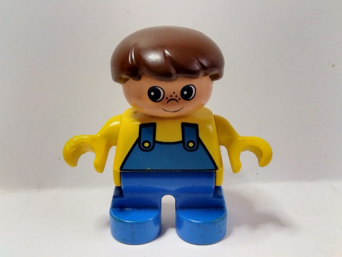 レゴデュプロ 人形  男の子 女の子 子供 ブルーのサロペット フィグ パーツ 特殊ブロック の画像1