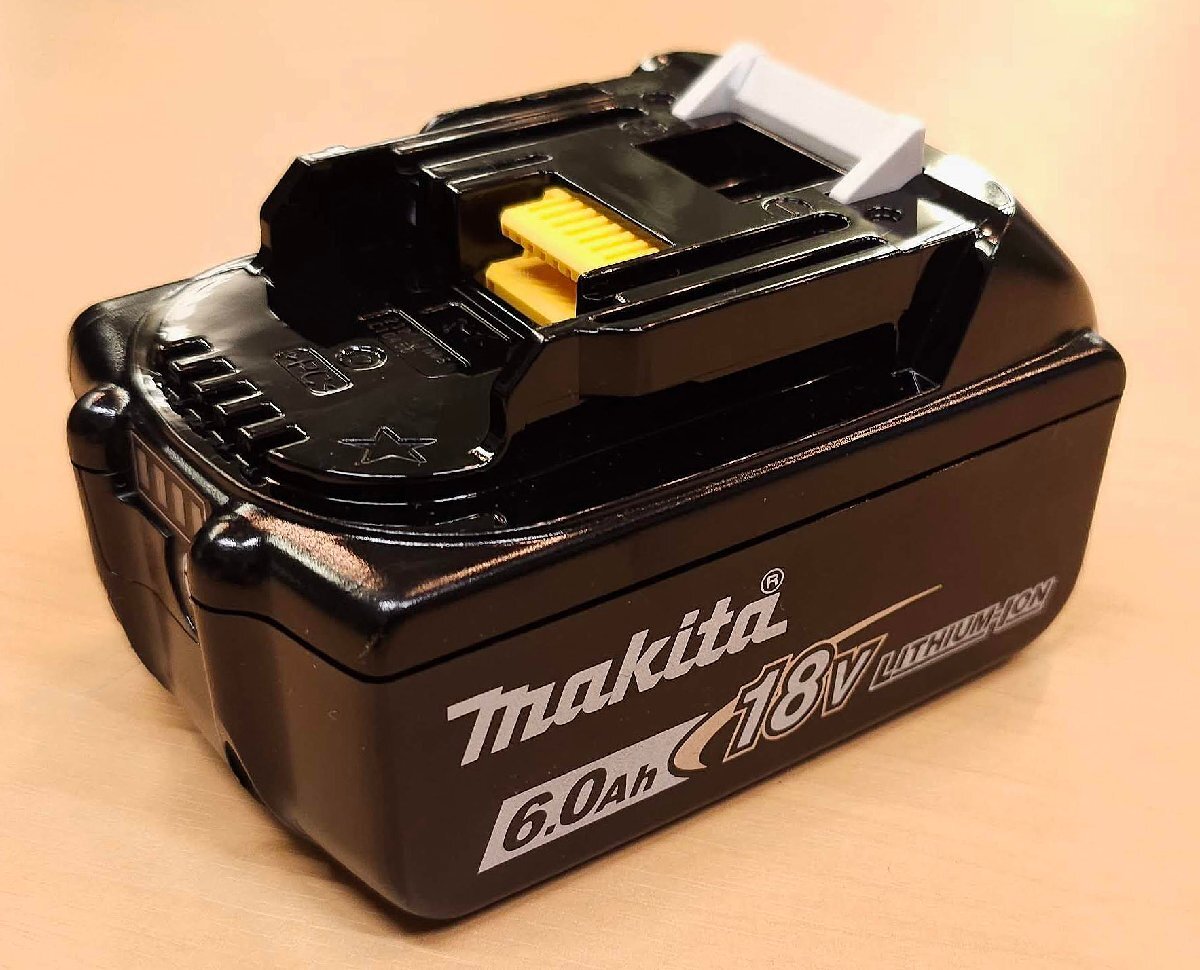 未使用品 makita(マキタ) 純正 18V リチウムイオンバッテリー BL1860B 6.0Ah 急速充電対応 雪マーク_画像2