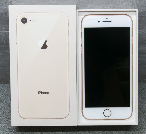 ⑥美品 Apple iPhone 8 64GB MQ7A2J/A SIMフリー ゴールドの画像1