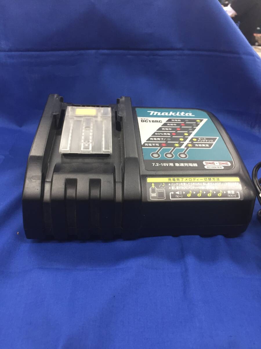 【中古品】makita(マキタ) 7.2v-18v用急速充電器 DC18RC /ITTUJSM3IVC8_画像2