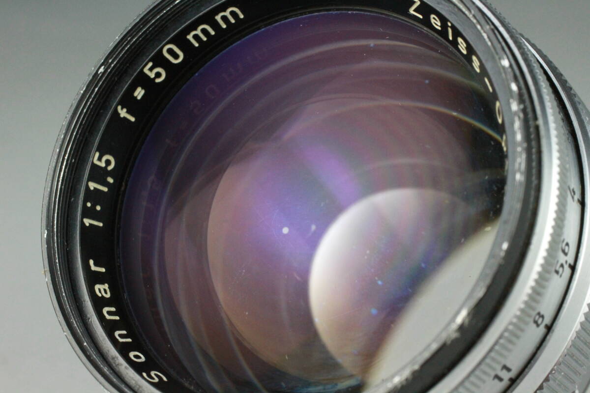 Carl Zeiss Sonnar 50mm F1.5 コンタックス Cマウント カールツァイス ゾナー コンタックス Contax 5cm #321の画像5