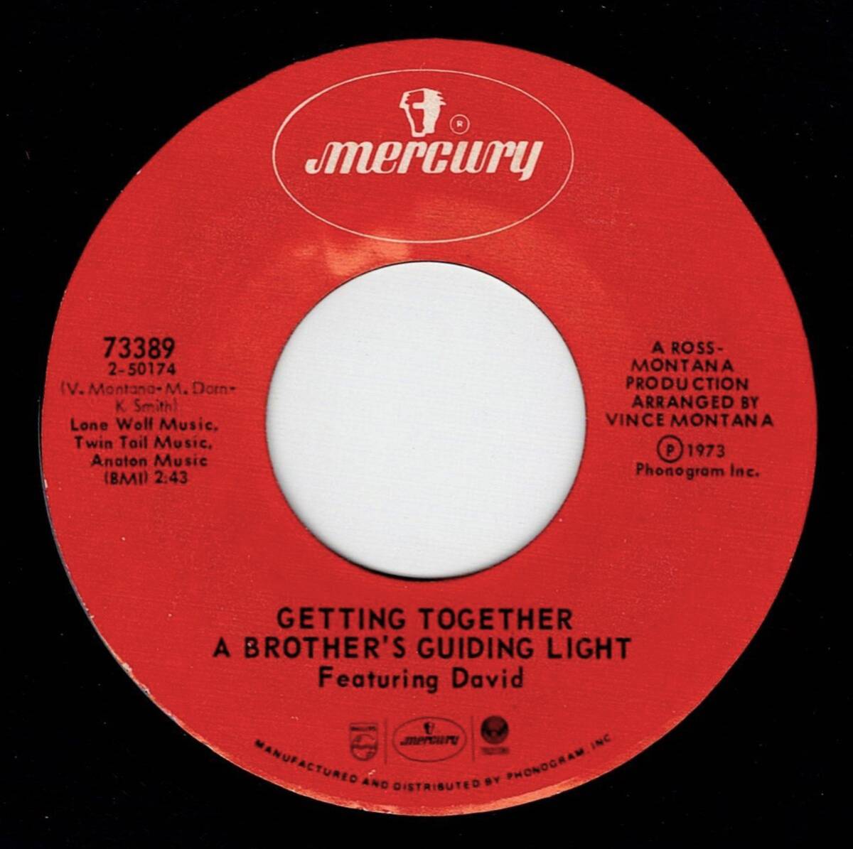 A Brother’s Guiding Light featuring David / Getting Together (Mercury)の画像1