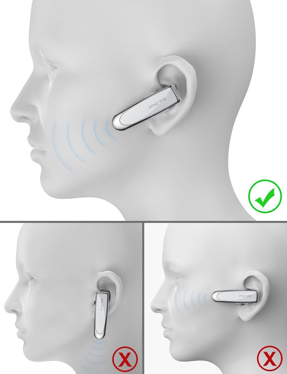 早い者勝ち！Bluetooth ヘッドセット ワイヤレス 片耳 耳掛け型 イヤホン ワイヤレスイヤホン 耳掛け式