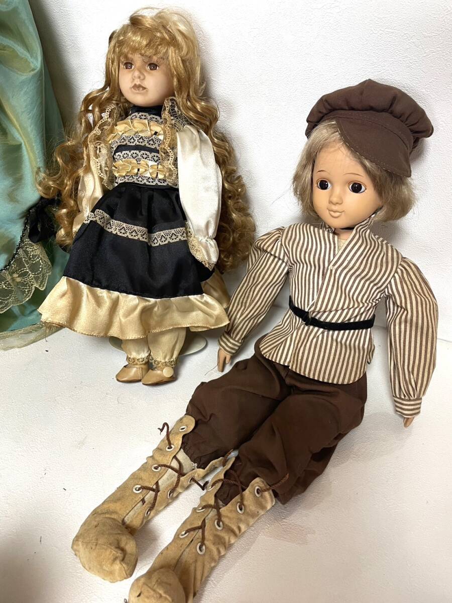 [M626]1 jpy ~/ West doll / bisque doll / France doll / dress / pair / hat / antique / retro / present condition goods /7 body set 