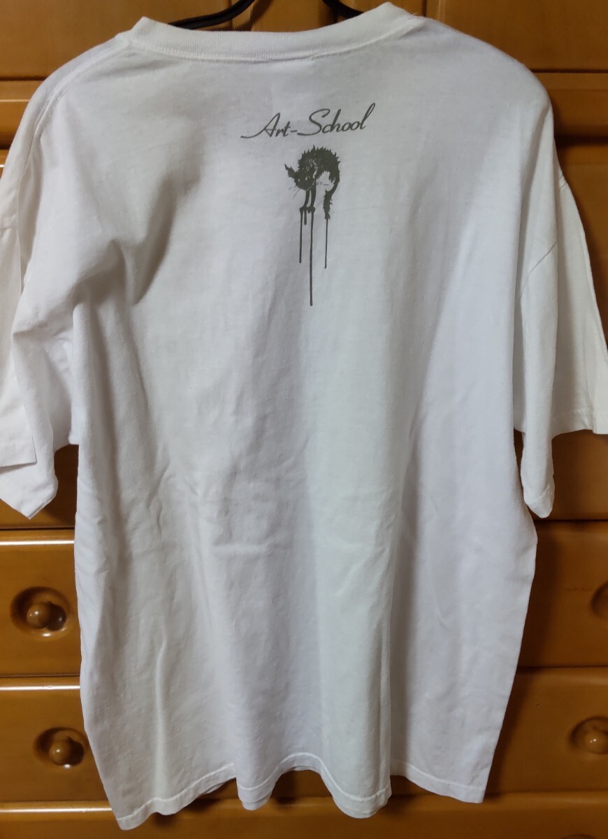 ART-SCHOOL グッズ Tシャツ Lサイズ 白色 2006年～2008年頃 アートスクール 木下理樹 Lovers Lover フリージア バンドT 半袖Tシャツ_画像5
