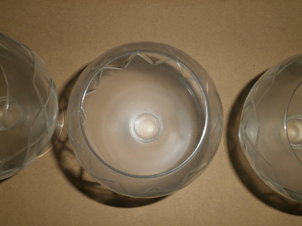 酒鑑別用 丸いグラス ４個 中古品 / 切子の画像4