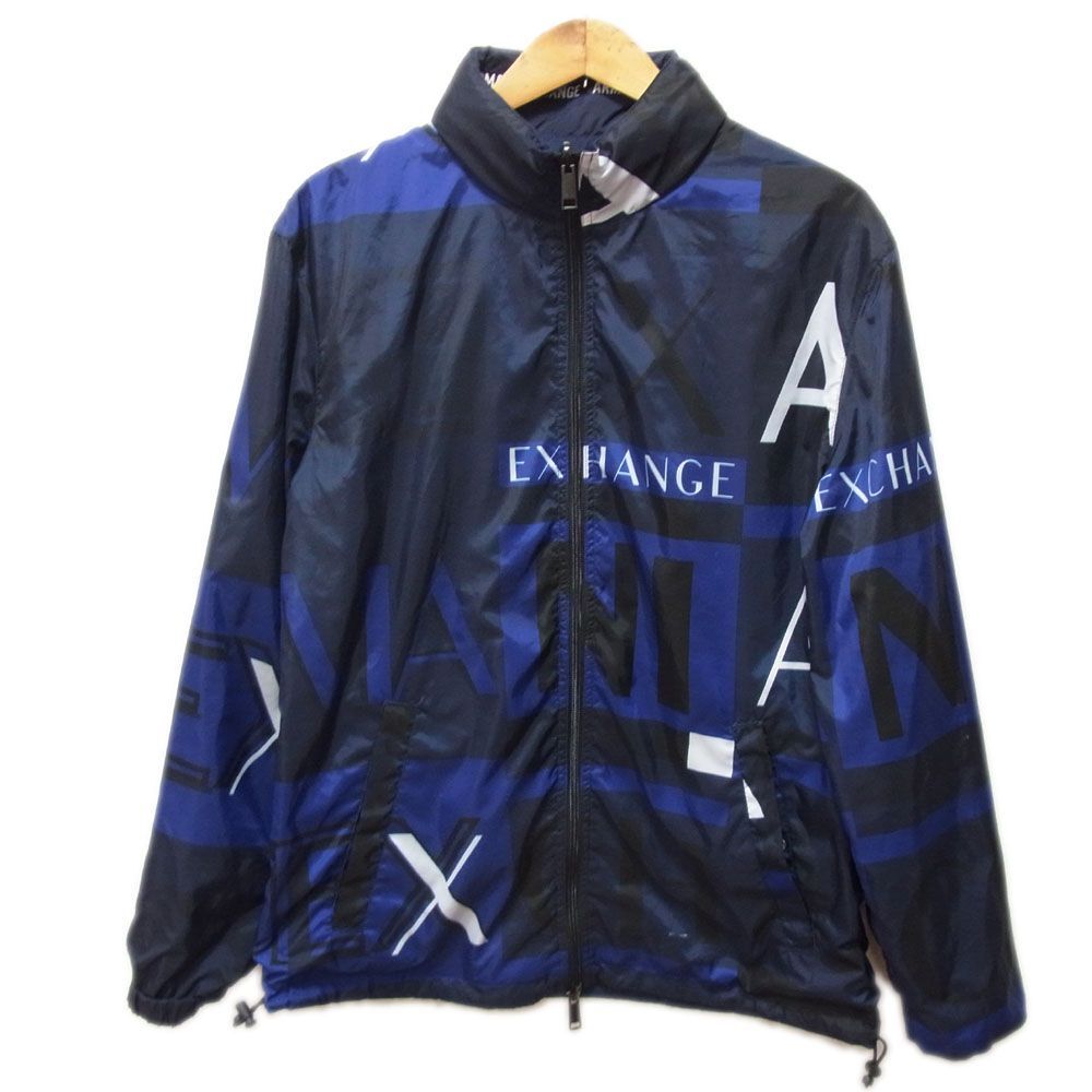 美品 定価4万円●Armani Exchange アルマーニ ジャケット リバーシブル ウインド ジップ メンズ Mサイズ オーバーサイズ 春物 1円スタートの画像1