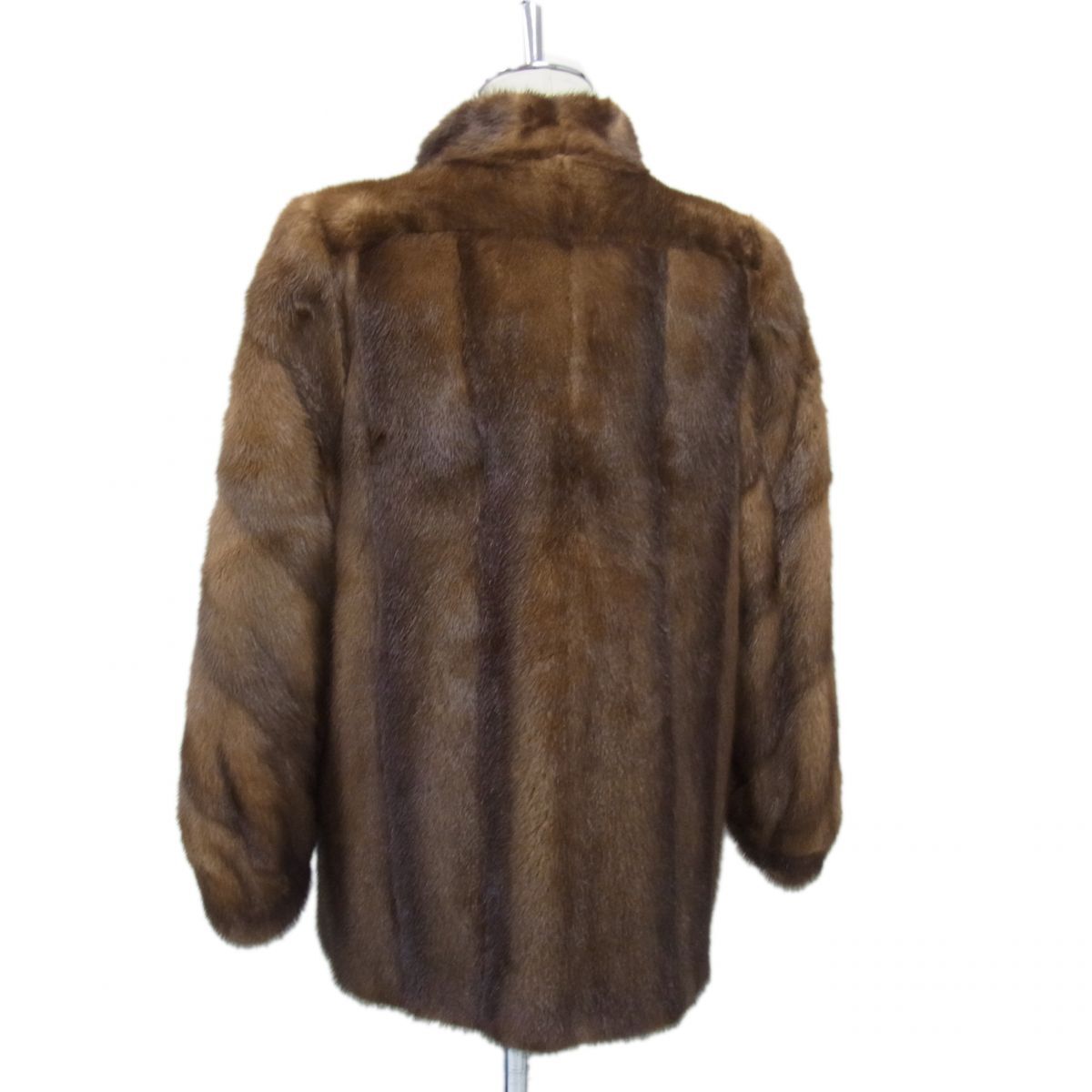 美品◇MG sable Fur デミパフミンク ハーフ 毛皮コート 毛艶 毛並 皮質 良好 岐阜毛被KK 国産品 エムジーセーブル レディース_画像3