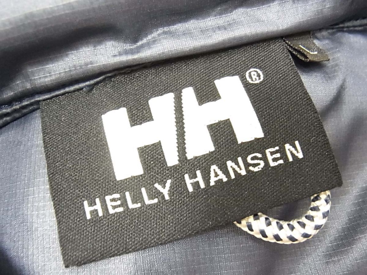 美品☆HELLY HANSEN ヘリーハンセン ウインドブレーカー ナイロンジップジャケット 襟元フード収納 メンズ 春物 アウトドア 1円スタート_画像8