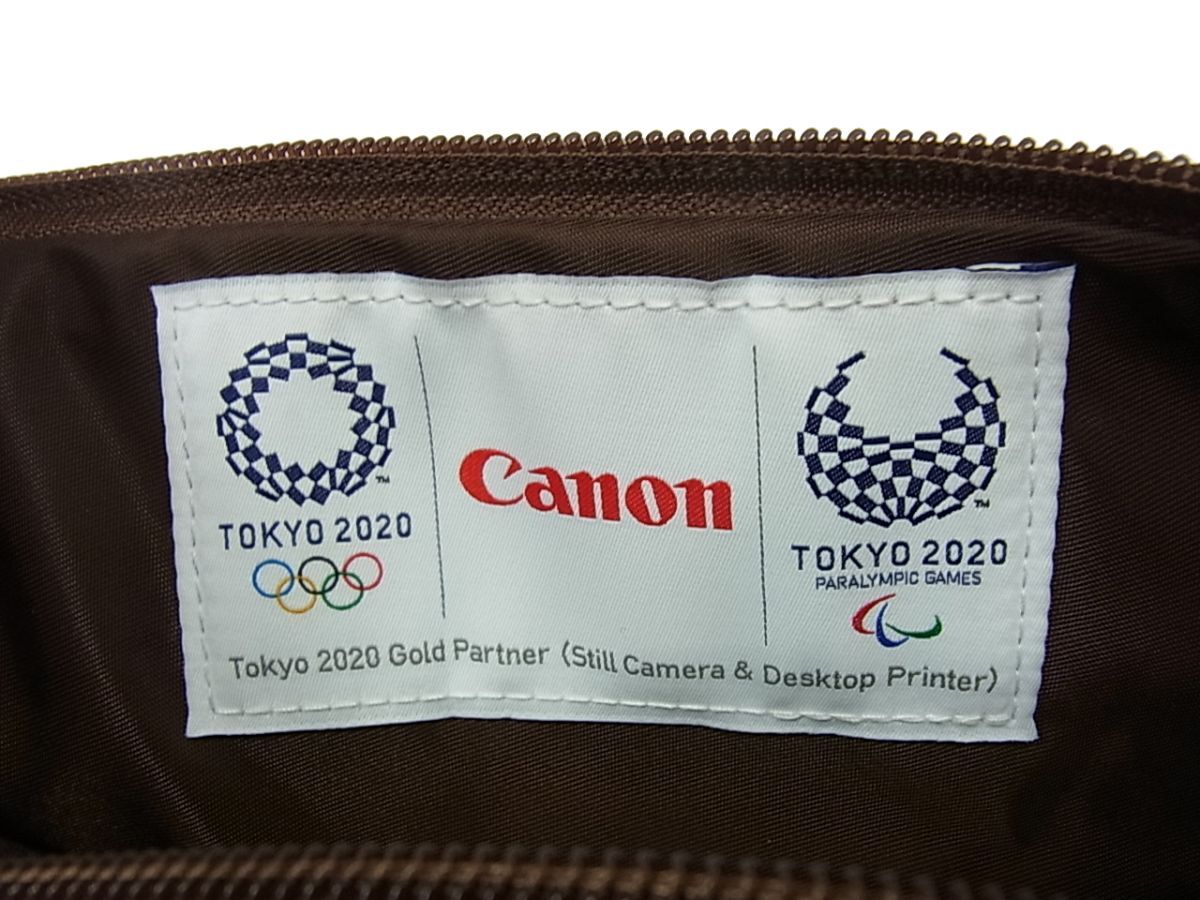 未使用 レア 非売品■Canon キャノン レザー カメラバッグ TOKYO 2020 東京オリンピック 五輪 ストラップ ネームタグ付 メンズ レディース_画像6