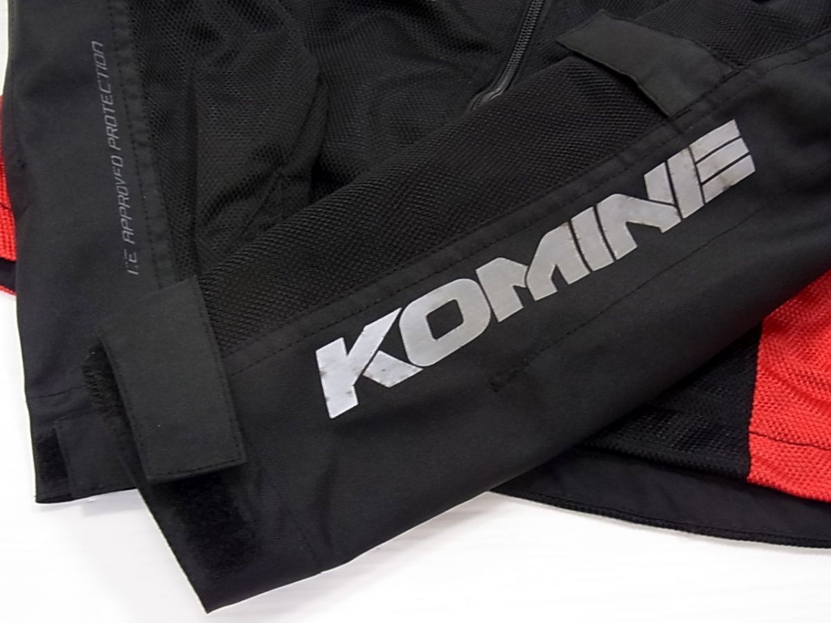 ◇KOMINE コミネ 07-101ライディングメッシュジャケット ブラック 一部メッシュ バイカー ツーリング 1円スタートの画像5