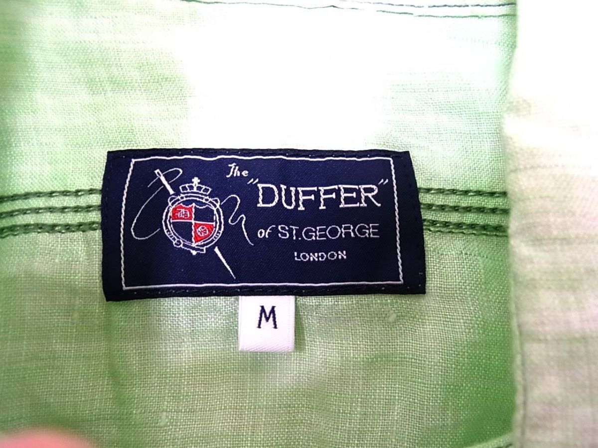 ◆TheDUFFER of ST.GEORGE ダファー 七分袖 リネンシャツ 麻100％ メンズ 春物 1円スタート_画像6