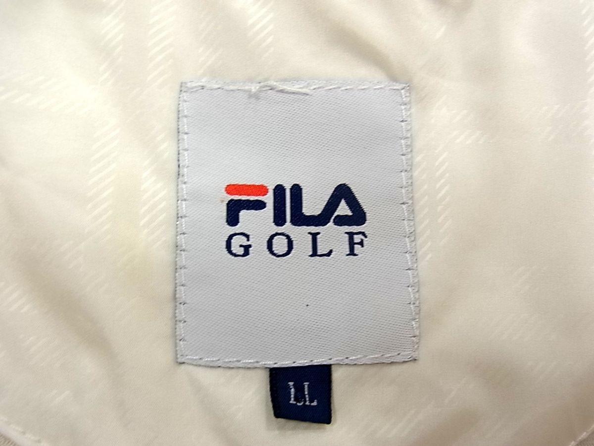 ◇FILA GOLF 2WAY ジップジャケット 半袖ジャケット オフホワイト 格子柄 フィラゴルフ メンズ 1円スタート_画像8