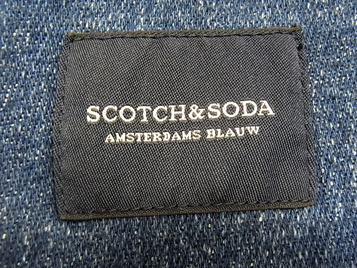 ◇SCOTCH&SODA ソフト デニム カバーオール フィールドジャケット スコッチアンドソーダ インディゴブルー メンズ 1円スタートの画像9