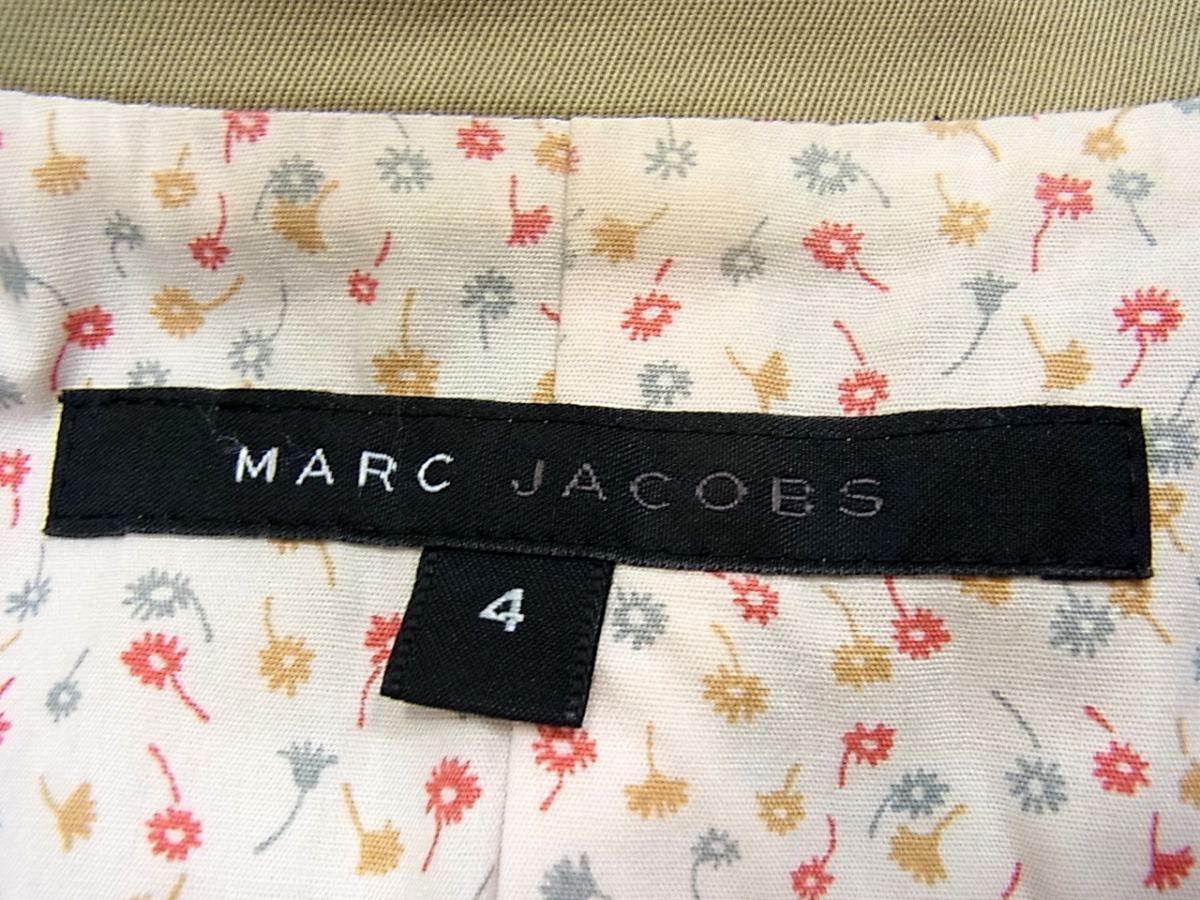 ◇MARC JACOBS 比翼形 デザインコート 裏 小花柄 マークジェイコブス レディース 美シルエット 1円スタートの画像8