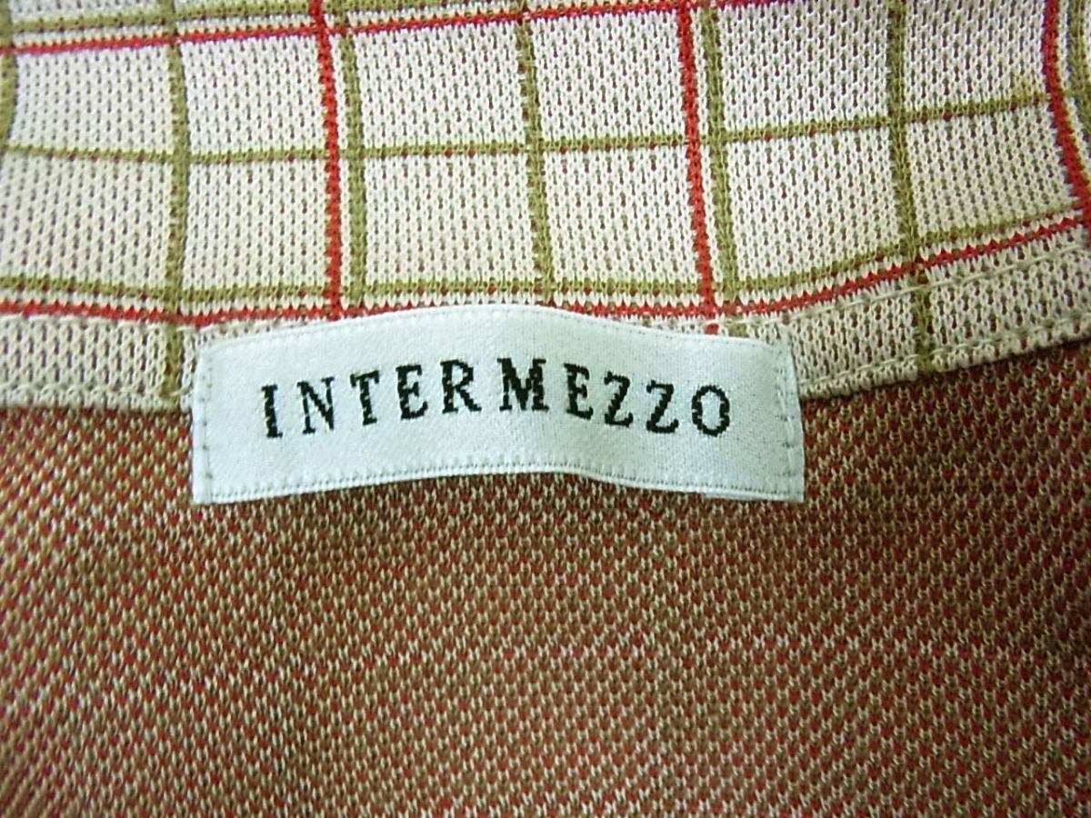 ◆INTERMEZZO インターメッツォ 半袖 ジップジャケット チェック柄 ダーバン 春夏物 メンズ 1円スタートの画像6