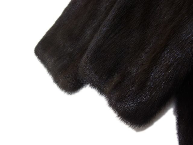 ◇Nakamura Fur GINZA AKASAKA MINK 高級毛皮 ミンクロングコート ダークブラウン レディース 毛艶 毛並 最高級の画像7