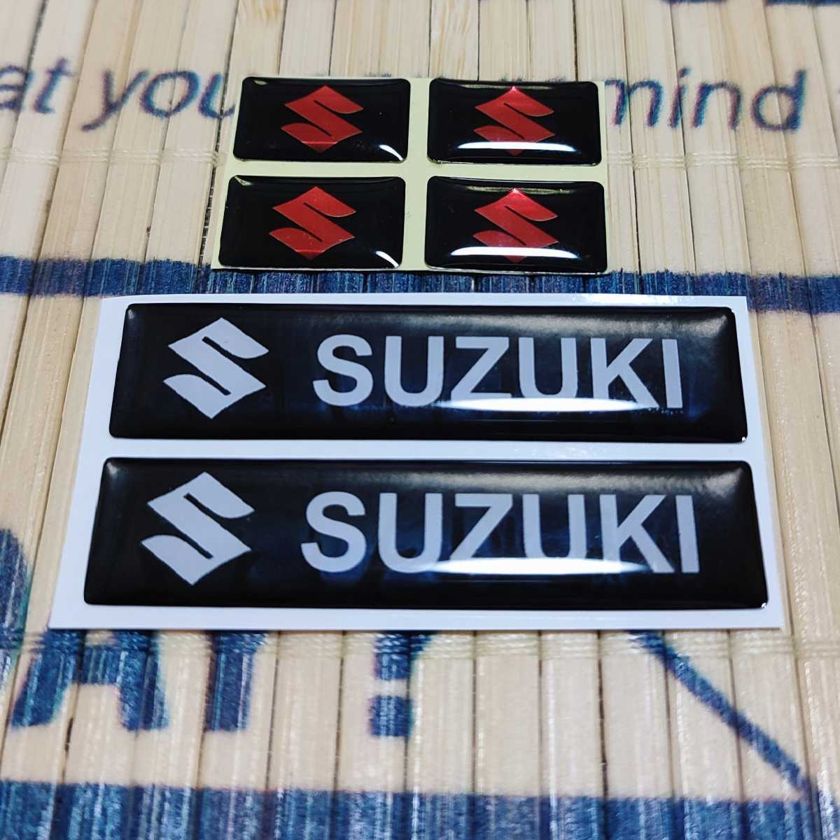  Suzuki 3D Mini sticker B 6 pieces set # Jimny Cross Be Wagon R Swift Hustler Spacia Alto Lapin / chocolate / Works Solio 