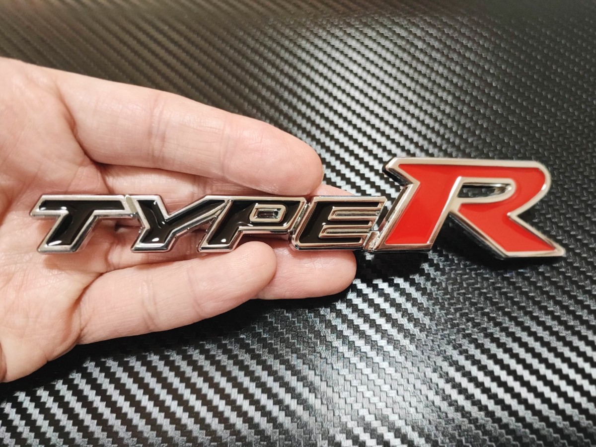 タイプR Type R リア エンブレム【ブラック×レッド】シビック アコード NSX インテグラ BOX/N-ONE/N-WGN/N-VAN フィット ステップワゴン_画像1