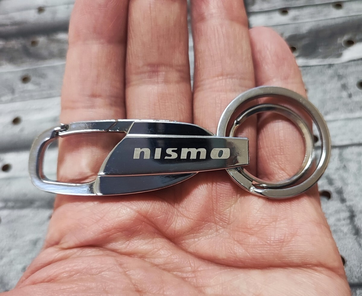  Nismo silver plating key holder #GT-R Fairlady Z leaf Note March juke Serena Skyline Kics X-trail 