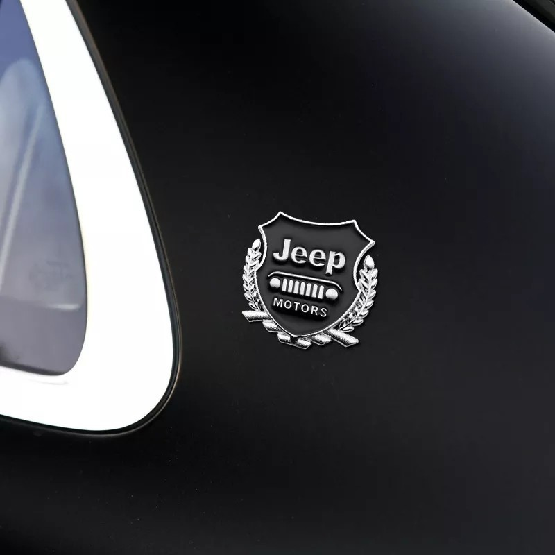 Jeep メタルエンブレム 【シルバー】クライスラー・ジープ ラングラー アンリミテッド グランドチェロキー コンパス レネゲードの画像6