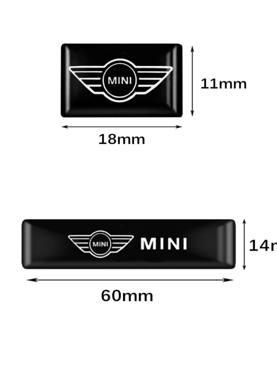 MINI 3Dミニステッカー 6枚セット■ミニクーパー クラブマン ワークス ヴィクトリア コンバーチブル エッセンシャル 15 16 20 DSの画像2