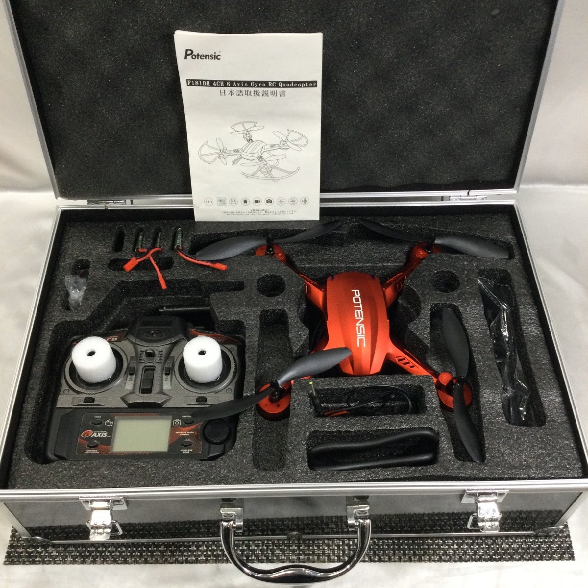 【状態良好/インボイス登録店/TSH】Potensic ポテンシック F181DH 4CH 6 Axis Gyro RC Quadcopter ドローン 動作未確認　MZ0403_画像1