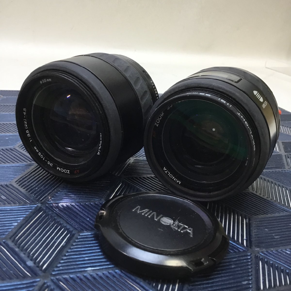 【中古現状品/インボイス登録店/CH】- MINOLTA ミノルタ AF ZOOM 35-105mm 1:3.5(22)-4.5 カメラ レンズ 動作未確認 2点セット　MZ0407_画像1