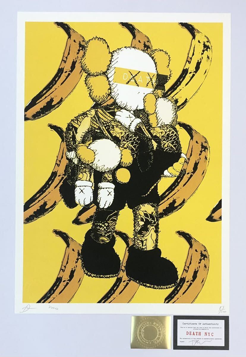 DEATH NYC アートポスター 世界限定100枚 ポップアート コンパニオン companion アンディウォーホル バナナ ドルク KAWS カウズ 現代アート_画像1
