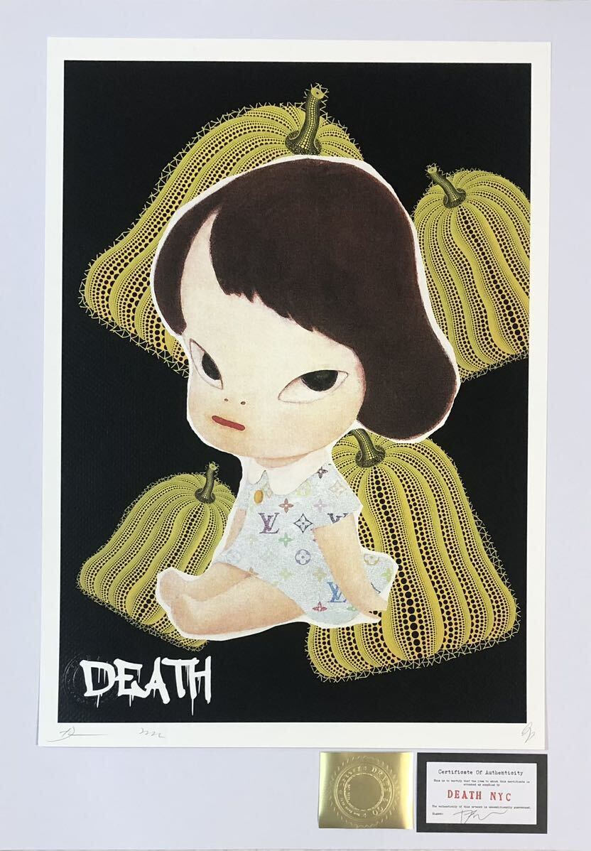 DEATH NYC アートポスター 世界限定100枚 奈良美智 ロッタちゃん NARAYOSHITOMO ポップアート 草間彌生 かぼちゃ ポスター 現代アート の画像1