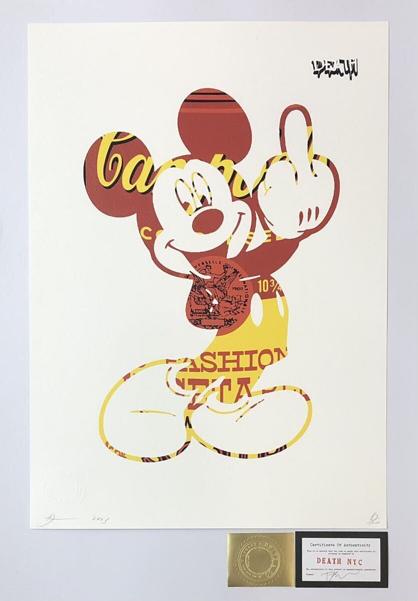 DEATH NYC アートポスター 世界限定100枚 ミッキーマウス ポップアート Campbell キャンベル アンディウォーホル ディズニー 現代アート の画像1
