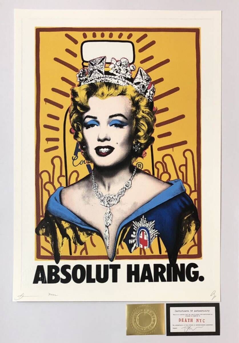 DEATH NYC アートポスター 世界限定100枚 ポップアート マリリンモンロー アンディウォーホル ABSOLUT HARING キースヘリング 現代アート _画像1