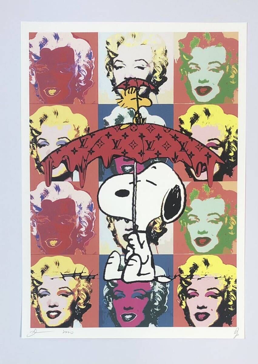 DEATH NYC art poster worldwide limitation 100 sheets Snoopy SNOOPY pop art Marilyn Monroe Anne ti War ho ru Vuitton present-day art 