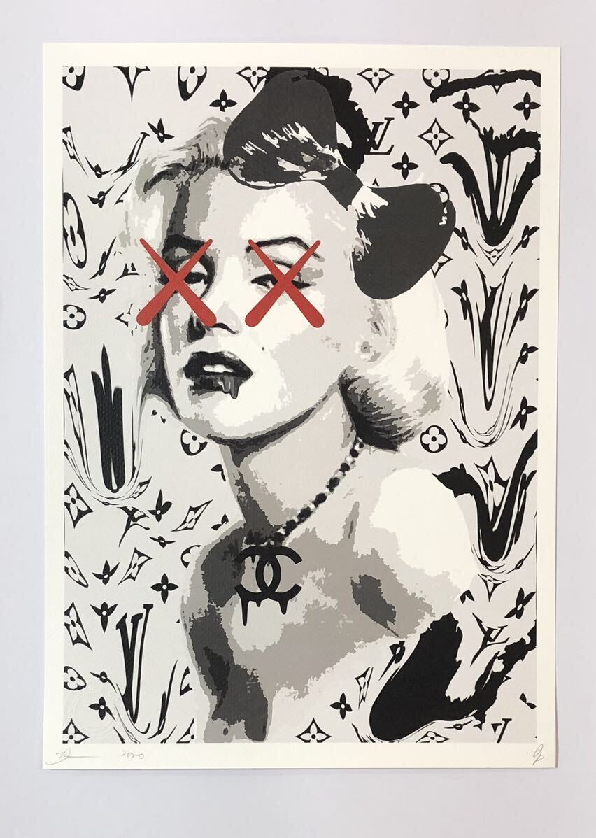 DEATH NYC アートポスター 世界限定100枚 ポップアート マリリンモンロー Marilyn Monroe アンディウォーホル ヴィトン カウズ 現代アート の画像2